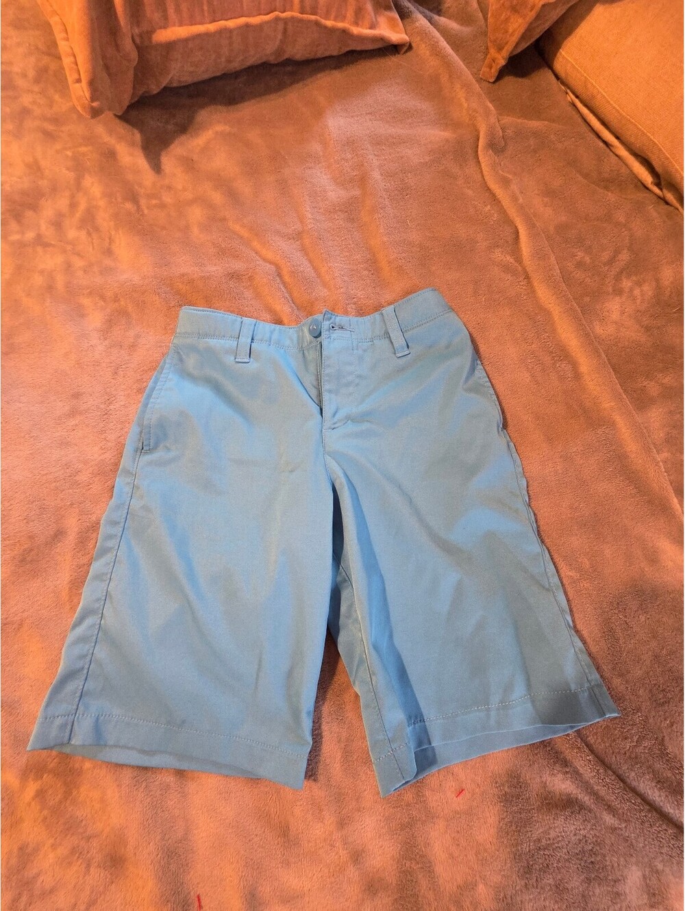 Under Armour Light Blue Bermuda Shorts Size boys 10